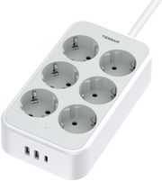 TESSAN TESSAN 9 IN 1 POWER STRIP 25W 6XSCHUKO, 2XUSB, 1XTYPE-C 2M CABLE TS-PS02DE00