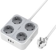 TESSAN TESSAN 7 IN 1 POWER STRIP 4XSCHUKO, 2XUSB, 1XTYPE-C, 2M CABLE TS-302-C