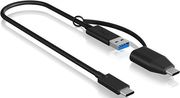 ICY BOX ICY BOX TYPE-C 3.2 TO USB 3.1 &amp; TYPE-C ADAPTER 0.35M BLACK IB-CB033