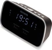AIWA AIWA DUAL ALARM CLOCK RADIO WITH 2 CHARGING USB PORTS BLACK CRU-19BK