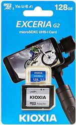 KIOXIA 4K MICRO SD 128GB WITH ADAPTER UHS I U3 V30 LMEX2L128GG2