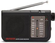 AIWA POCKET AM/FM RADIO WITH DUAL ANALOG TUNER BLACK RS-55/BK