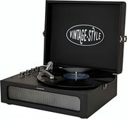 AIWA AIWA VINTAGE TURNTABLE IN LEATHER BRIEFCASE BLACK VPX-1971/BK