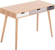 ΓΡΑΦΕΙΟ GAET HM18292 ΜΕΛΑΜΙΝΗ ΣΕ SONAMA-ΓΚΡΙ-ΛΕΥΚΟ-ΜΠΕΖ 110X50X75.7ΥΕΚ.