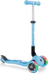 GLOBBER GLOBBER SCOOTER JUNIOR FOLDABLE FANTASY LIGHTS FLOWERS PASTEL BLUE (433-200)