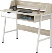 ΓΡΑΦΕΙΟ OLIVIER HM2129.01 ΜΕΛΑΜΙΝΗ ΣΕ SONAMA-ΛΕΥΚΟ-ΛΕΥΚΟΣ ΜΕΤΑΛΛΙΚΟΣ ΣΚΕΛΕΤΟΣ 104X48X89ΥΕΚ