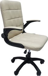HM ΚΑΡΕΚΛΑ ΓΡΑΦΕΙΟΥ PORTIMA HM1197.04 ΜΠΕΖ PVC-ΜΑΥΡΟΣ NYLON ΣΚΕΛΕΤΟΣ &amp; ΒΑΣΗ 69X53X98ΥΕΚ