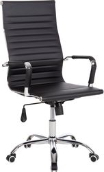 ΚΑΡΕΚΛΑ ΓΡΑΦΕΙΟΥ HM1059.31 ΜΑΥΡΟ PU BOSS ΔΙΕΥΘΥΝΤΟΥ ΠΟΔΙ ΧΡΩΜΙΟΥ 54X57X110ΥΕΚ.