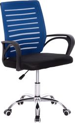 ΚΑΡΕΚΛΑ ΓΡΑΦΕΙΟΥ TRAIL HM1192.36 ΜΠΛΕ &amp; ΜΑΥΡΟ MESH-ΠΟΔΙ ΧΡΩΜΙΟΥ 62X51X98ΥΕΚ.