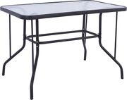 HOME MARKET ΤΡΑΠΕΖΙ ADAM HM5020.01 ΜΕΤΑΛΛΙΚΟ ΣΚΟΥΡΟ ΓΚΡΙ ΜΕ ΓΥΑΛΙΝΗ ΕΠΙΦΑΝΕΙΑ 110Χ60Χ71ΥΕΚ.