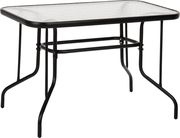 HOME MARKET ΤΡΑΠΕΖΙ ADAM HM5020.03 ΜΕΤΑΛΛΙΚΟ ΜΑΥΡΟ ΜΕ ΓΥΑΛΙΝΗ ΕΠΙΦΑΝΕΙΑ 110Χ60Χ71ΥΕΚ.