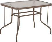 HOME MARKET ΤΡΑΠΕΖΙ ADAM HM5020.04 ΜΕΤΑΛΛΙΚΟ ΣΑΜΠΑΝΙ ΜΕ ΓΥΑΛΙΝΗ ΕΠΙΦΑΝΕΙΑ 110Χ60Χ71ΥΕΚ.