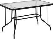 HOME MARKET ΤΡΑΠΕΖΙ ADAM HM5679.01 ΜΕΤΑΛΛΙΚΟ ΓΚΡΙ ΜΕ ΓΥΑΛΙΝΗ ΕΠΙΦΑΝΕΙΑ 120Χ70Χ71ΥΕΚ.