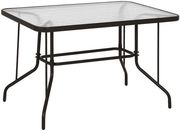 HOME MARKET ΤΡΑΠΕΖΙ ADAM HM5679.02 ΜΕΤΑΛΛΙΚΟ ΚΑΦΕ ΜΕ ΓΥΑΛΙΝΗ ΕΠΙΦΑΝΕΙΑ 120Χ70Χ71ΥΕΚ.