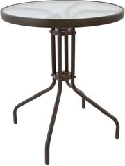 HOME MARKET ΤΡΑΠΕΖΙ LIMA Φ60X70ΥΕΚ. ΚΑΦΕ ΜΕΤΑΛΛΙΚΟ ΜΕ ΓΥΑΛΙΝΗ ΕΠΙΦΑΝΕΙΑ HM5079.02