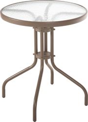 ΤΡΑΠΕΖΙ ΕΞ.ΧΩΡΟΥ ΣΤΡΟΓΓΥΛΟ LIMA HM5079.04 ΣΑΜΠΑΝΙ ΜΕΤΑΛΛΟ-ΓΥΑΛΙΝΗ ΕΠΙΦΑΝΕΙΑ Φ60X70Υ