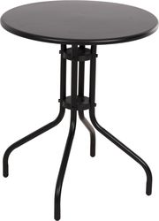 ΤΡΑΠΕΖΙ ΕΞ.ΧΩΡΟΥ ΣΤΡΟΓΓΥΛΟ LINO HM5973.03 ΜΕΤΑΛΛΙΚΟ ΜΑΥΡΟ Φ60X70ΥΕΚ.