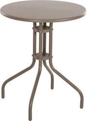 HOME MARKET ΤΡΑΠΕΖΙ ΕΞ.ΧΩΡΟΥ ΣΤΡΟΓΓΥΛΟ LINO HM5973.04 ΜΕΤΑΛΛΙΚΟ ΣΑΜΠΑΝΙ Φ60X70ΥΕΚ.