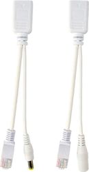 CABLEXPERT UTP PASSIVE POE ADAPTER KIT, 0.15M WHITE PP12-POE-0.15M-W