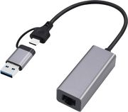 CABLEXPERT CABLEXPERT USB3.1+TYPEC 2.5G GIGABIT NETWORK ADAPTER SPACE GREY A-USB3AC-LAN2G-01