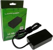 LC-POWER LC-POWER UNIVERSAL MULTI RANGE NOTEBOOK ADAPTER 45W 19-19,5V/1,58-2,37A/10 TIPS LC45NBPRO