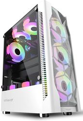 ARMAGGEDDON GAMING PC CASE DUAL CHAMBER WITH 3 ARGB FANS TRITRON 3 WHITE TRITRON3-W