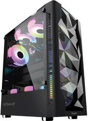 ARMAGGEDDON GAMING PC CASE DUAL CHAMBER WITH 3 ARGB FANS TRITRON 3 BLACK TRITRON3-B