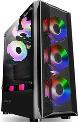 ARMAGGEDDON ARMAGGEDDON GAMING PC CASE DUAL CHAMBER WITH 3 ARGB FANS TRITRON 2 BLACK TRITRON2-B