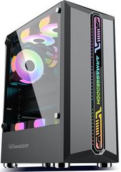 ARMAGGEDDON ARMAGGEDDON GAMING PC CASE WITH 3 ARGB FANS TRITRON PRO 300 BLACK TRITRON300PRO-B