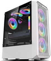 ARMAGGEDDON GAMING PC CASE WITH 4 ARGB FANS TRITRON PRO 100 WHITE TRITRON100PRO-W