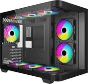 ARMAGGEDDON ARMAGGEDDON MICRO ATX STEEL PC CASE AQUARON X-CURVE 285 FULLY BLACK AQUARON-XC285B