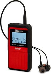 REFURBISHED AIWA POCKET DIGITAL RADIO WITH DAB+ AND EARPHONES RED REFURBISHED REF-RD-20DAB/RD