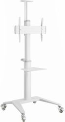 GEMBIRD GEMBIRD ALUMINUM TV FLOOR STAND WITH CASTER WHEELS 37'-70' WHITE TVS-70T-02-W