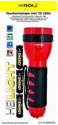 HEITECH HEITECH FLASHLIGHT WITH 10 LED LARGE 19 CM INCL. BATTERY HEI003558