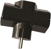 EUROLAMP ΣΟΥΚΟ 3 ΕΞΟΔΩΝ ΜΑΥΡΟ (ΣΤΑΥΡΟΣ) ΚΑΘΕΤΟ ΠΡΟΣΤΑΣΙΑ ΕΠΑΦΩΝ 147-10011