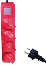 EUROLAMP EUROLAMP ΠΟΛΥΠΡΙΖΟ ΣΤΕΓΑΝΟ 4Θ ΣΟΥΚΟ ΔΙΑΚΟΠΤΗ 3X1,5MM 1,5M ΠΡΟΣΤΑΣΙΑ ΕΠΑΦΩΝ 147-62291