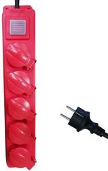 EUROLAMP EUROLAMP ΠΟΛΥΠΡΙΖΟ ΣΤΕΓΑΝΟ 5Θ ΣΟΥΚΟ ΔΙΑΚΟΠΤΗ 3X1,5MM 1,5M ΠΡΟΣΤΑΣΙΑ ΕΠΑΦΩΝ 147-62292