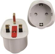 EUROLAMP ΑΝΤΑΠΤΟΡΑΣ UK ΣΕ ΣΟΥΚΟ 13Α ΛΕΥΚΟΣ, ΜΕ ΠΡΟΣΤΑΣΙΑ ΕΠΑΦΩΝ 147-09103