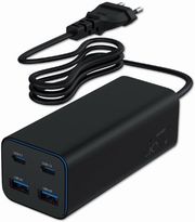 GEMBIRD 4-PORT 100W GAN USB PD FAST CHARGER BLACK TA-UC-2A2C-PD100-01-BK