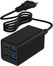 GEMBIRD 4-PORT 65W GAN USB PD FAST CHARGER BLACK TA-UC-2A2C-PD65-01-BK
