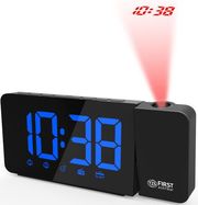 FIRST AUSTRIA FA-2419-BU ΜΑΥΡΟ ΨΗΦΙΑΚΟ ΞΥΠΝΗΤΗΡΙ ΜΕ ΜΠΛΕ ΨΗΦΙΑ, ΡΑΔΙΟΦΩΝΟ FM, ΠΡΟΤΖΕΚΤΟΡΑ