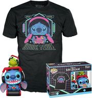 FUNKO POP FUNKO POP! TEES (ADULT) LILO AND STITCH GAMER STITCH WITH FROG FIGURE AND T-SHIRT (L)