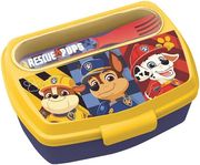STOR: PAW PATROL BOY RESCUE PUPS - FUNNY SANDWICH BOX WITH CUTLERY (81609)