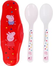 STOR: PEPPA PIG LITTLE ONE - TODDLER 2 PCS PP TRAVELING SPOONS (13466)