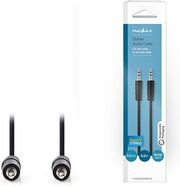 NEDIS CAGB22000BK50 STEREO AUDIO CABLE 3.5 MM MALE - 3.5 MM MALE 5.0M BLACK