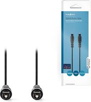 NEDIS CAGB25000BK10 OPTICAL AUDIO CABLE TOSLINK MALE - TOSLINK MALE 1.0M BLACK