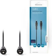NEDIS CAGB25000BK20 OPTICAL AUDIO CABLE TOSLINK MALE - TOSLINK MALE 2.0M BLACK