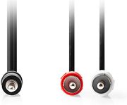 NEDIS CAGL22200BK100 STEREO AUDIO CABLE 3.5MM MALE - 2X RCA MALE 10.0M BLACKC