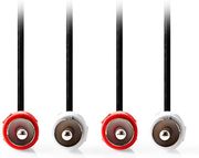 NEDIS CAGL24200BK50 STEREO AUDIO CABLE 2X RCA MALE - 2X RCA MALE 5.00M BLACK