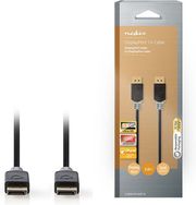 NEDIS CCBW37014AT20 DISPLAYPORT CABLE DISPLAYPORT MALE DISPLAYPORT MALE 8K@60HZ GOLD PLATED 2.00 M